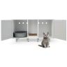 Cat litter box 120x52x65cm, gray/white