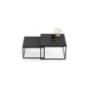 Stolik kawowy w betonowym designie Twin 70x70x42cm / 60x60x36 cm, czarny