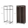 Fabric wardrobe 74x50x172cm., brown
