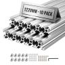 Profile wytłaczane aluminiowe VEVOR 2020T-122-10-Y, 10 szt., srebrne, 20 × 20 × 1220 mm