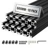 Profile wytłaczane aluminiowe VEVOR 2020T-60-10-H, 10 szt., 2 × 2 × 60 cm