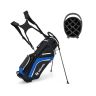 Torba golfowa 28x21x122cm, czarno-niebieska