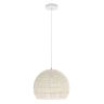 Lampa wisząca 43x34cm, beżowo-biała