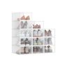 Pudełka na buty SONGMICS LSP312, 12 szt., przezroczyste, 33,2 × 23 × 14,5 cm