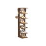 Shoe shelf VASAGLE, 6 levels, Brown, 26.4 × 110.4 × 30 cm