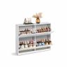 Szafka na buty VASAGLE LBC035, 4 drzwi, na 16-28 par, 24 × 82,7 × 105,5 cm