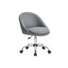 SONGMICS OBG020G01 krzesło biurowe, regulowane na wysokość, szare, 60 × 80–90 × 60 cm