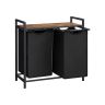 Laundry basket/cabinet with pull-out compartments