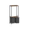 Clothes rack 73x33x177cm., brown/black
