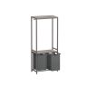 Clothes rack 73x33x177cm., cream/black