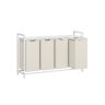 Laundry basket with shelf 140L., white/cream color