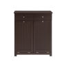Szafka łazienkowa z 2 koszami na pranie 78x38x91cm, brązowo-biała