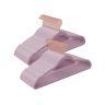 Set of 50 velvet clothes hangers, soft purple