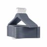 Wooden clothes hangers 20 pcs. silver-gray color
