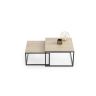 Stolik kawowy Twin 70x70x42cm / 60x60x36 cm, beżowy