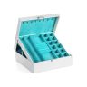 Jewelry box JDS305W, white/blue