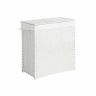 Laundry basket made of white polyrattan