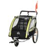 Bicycle trailer for children Homcom 142x75x101cm., black/yellow