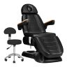 Электрическое косметологическое кресло Sillon Lux 273B, с табуретом AM-304, Чёрное