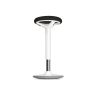 Ergonomic reclining work stool, black and white