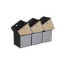 Set of folding storage boxes, 6 pcs.