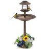 Birdbath 50x50x107cm., bronze color
