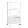 Kitchen cabinet 60x40x114cm., white/silver color