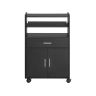 Kitchen cabinet 59x40x92cm., black/silver color
