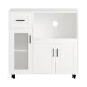 Kitchen cabinet 88.5x40x89cm., white/black