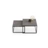 Stolik kawowy w kolorze betonu Twin 70x70x42cm / 60x60x36 cm, ciemnoszary