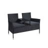 Fotel ogrodowy 65x131x84cm, czarny