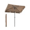 Parasol ogrodowy 240x200x125cm, jasnobrązowy/czarny
