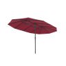 Parasol ogrodowy 245x460x270cm, czarno-czerwony