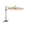 Parasol regulowany z oświetleniem LED Ø 300 cm, beżowy