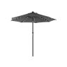 Parasol Ø 270 cm z oświetleniem solarnym LED, szary