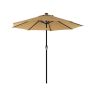 Parasol ogrodowy 270x240cm, beżowo-czarny