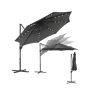Outdoor umbrella 300x300cm., dark gray/black