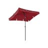 Parasol ogrodowy 200 × 125 cm, czerwony