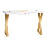 Beauty table Momo 04, with cassette vacuum cleaner, white and gold