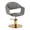 Fotel fryzjerski hydrauliczny Hair System Halo, szary, wysokość 40-50 cm