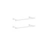 Set of 2 wall-mounted clothes hangers 30x84x7cm., white