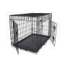 Metalowa klatka dla psa dwudrzwiowa 91 x 64 x 58 cm, rozmiar XL, czarna