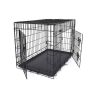 Metalowa klatka dla psa dwudrzwiowa 106 x 77,5 x 70 cm, rozmiar XXL, kolor czarny