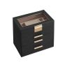 Jewelry box with mirror and 3 drawers