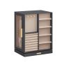 Jewelry box 16x22.2x28.5cm., dark gray/beige