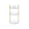 Body care product stand 23x23x46cm., gold color