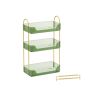 Cosmetic organizer 30.5x16.8x48cm., green/gold color