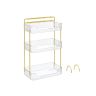 Cosmetic organizer 30.5x16.8x48cm., gold color