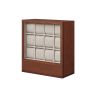 Watch box 15x29.5x32.5cm., cream/brown color