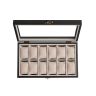 Watch box 21x35x8.5cm., black/beige